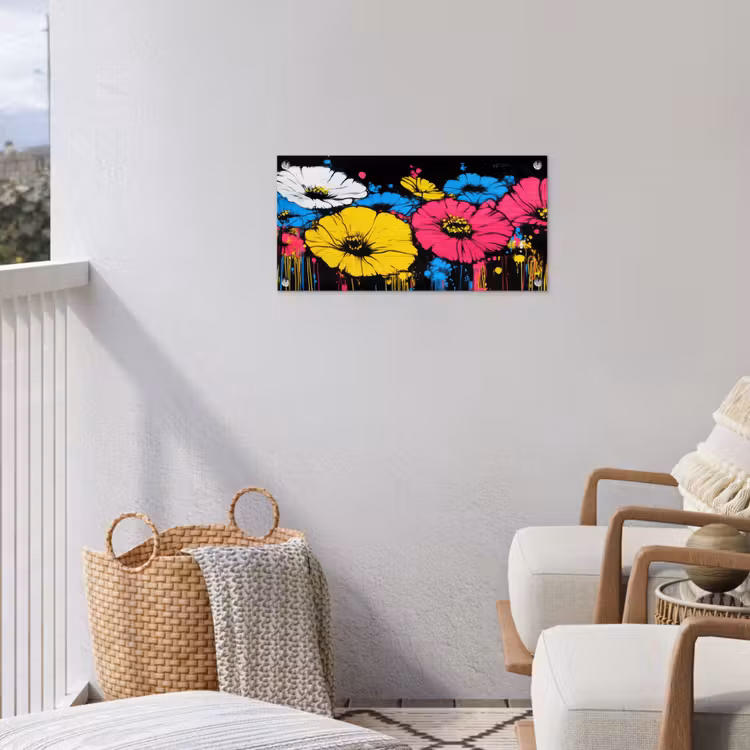 Tuinposter - Graffiti - Bloemen - Kleur — 5