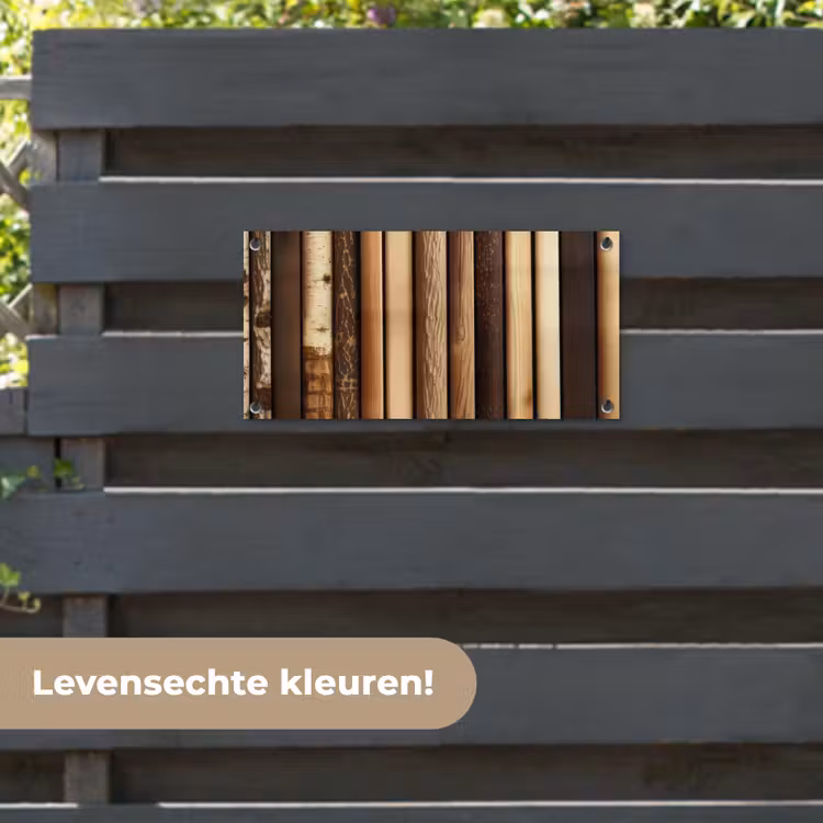 Tuinposter - Hout - Planken - Natuurlijk — 6
