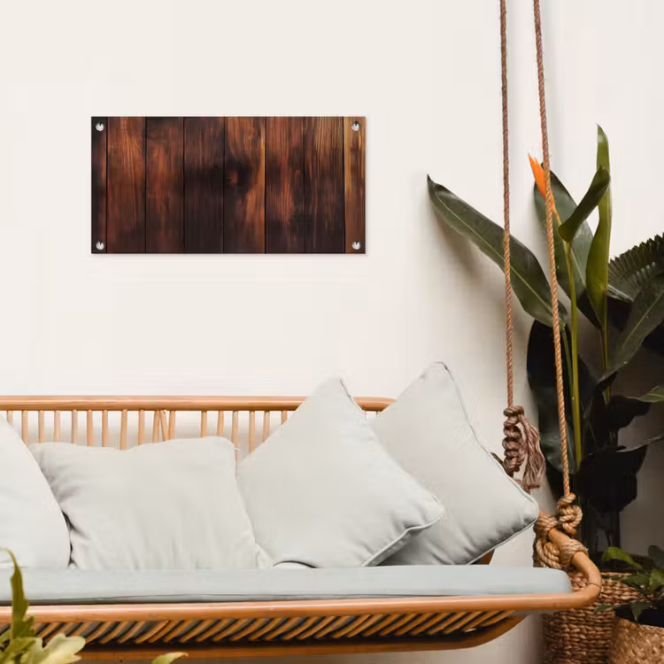Tuinposter - Hout - Planken - Vintage - Donkerbruin — 4