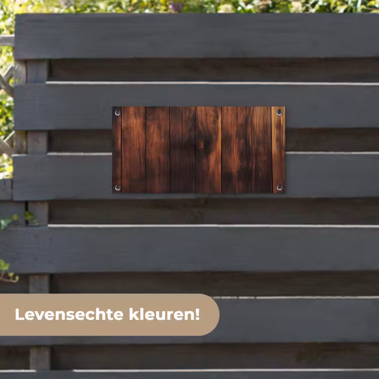 Tuinposter - Hout - Planken - Vintage - Donkerbruin — 6