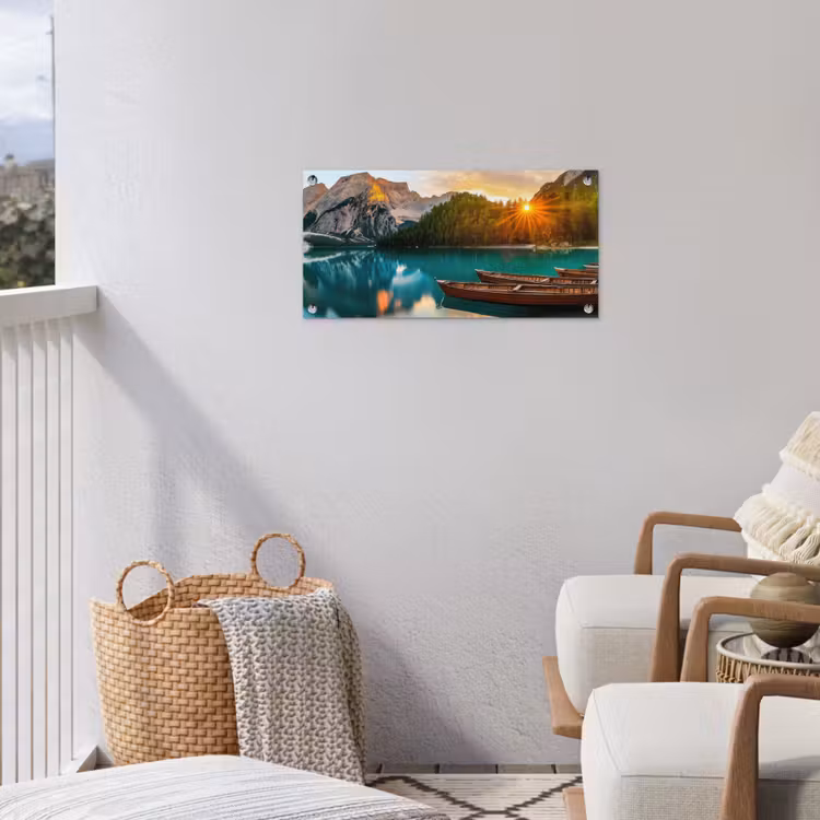 Tuinposter - Meer - Bergen - Zonsondergang - Boot — 5