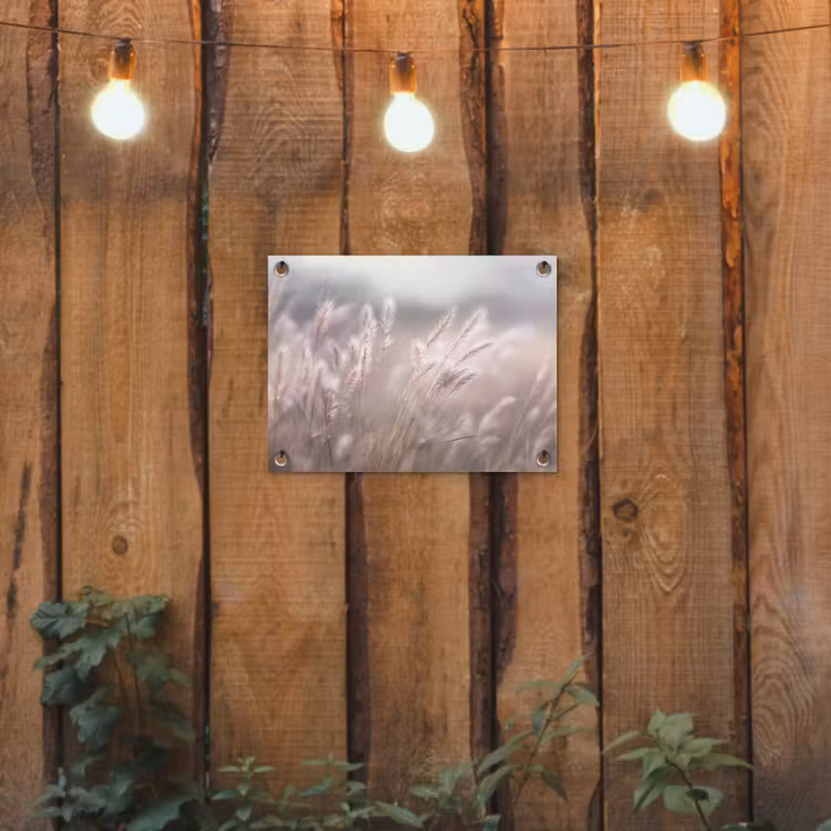 Tuinposter - Graspluimen - Wind - Beige - Mistig — 3