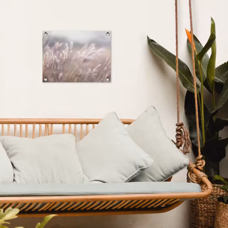 Tuinposter - Graspluimen - Wind - Beige - Mistig — 4