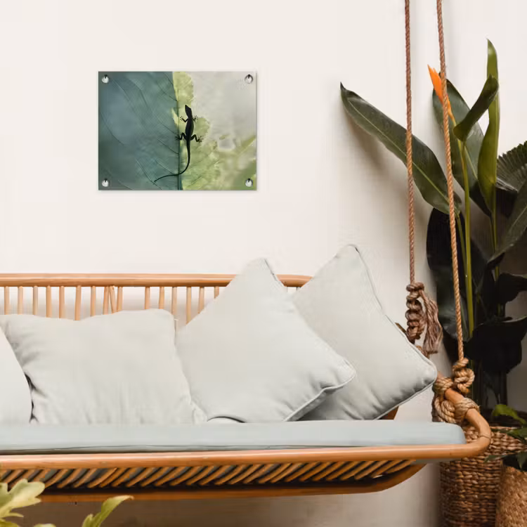 Tuinposter - Hagedis - Blad - Nerven - Groen — 4