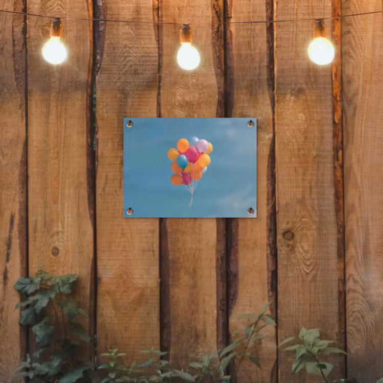 Tuinposter - Ballonnen - Kleurrijk - Heldere hemel — 3