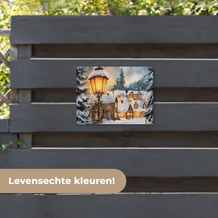 Tuinposter - Kerstdorp - Huizen - Sneeuw - Kerst — 6