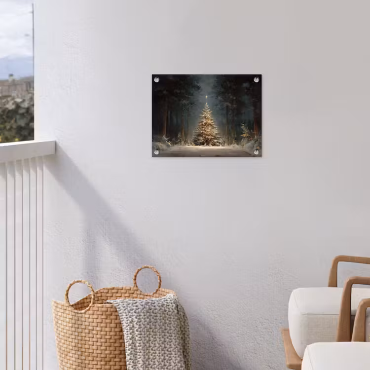 Tuinposter - Kerstboom - Bos - Sneeuw - meerkleurig — 5