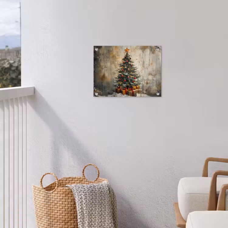 Tuinposter - Kerstboom - Vintage - Kerst - Cadeau — 5