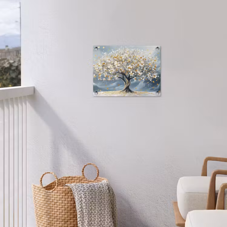 Tuinposter - Boom - Winter - Levensboom - Modern - Goud — 5