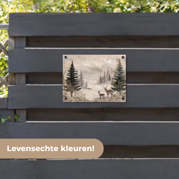Tuinposter - Bos - Herten - Winter - Sneeuw — 6
