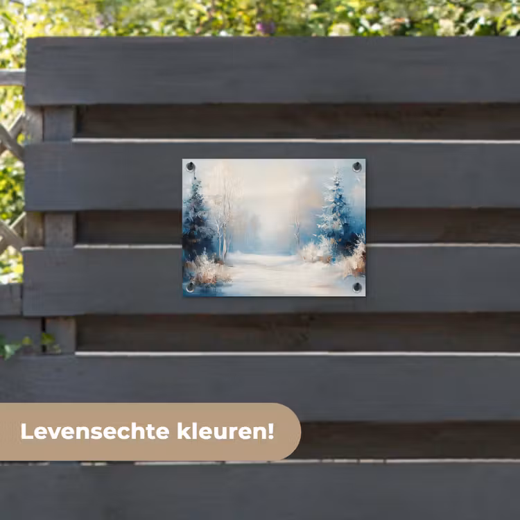 Tuinposter - Bos - Winter - Natuur - Abstract - Sneeuw — 6
