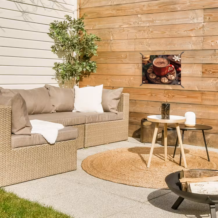 Tuinposter - Chocolademelk - Mok - Winter - Kerst - Gezelligheid — 2