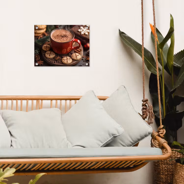 Tuinposter - Chocolademelk - Mok - Winter - Kerst - Gezelligheid — 4
