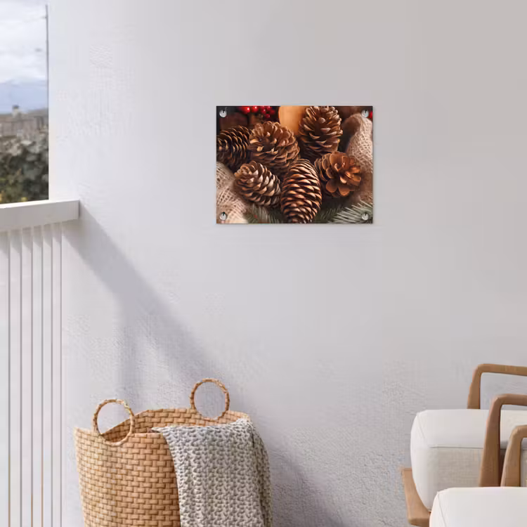 Tuinposter - Dennenappels - Boom - Winter - Natuur - Bruin — 5
