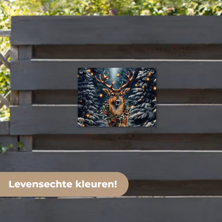 Tuinposter - Kerst - Magie - Bos - Kleurrijk — 6