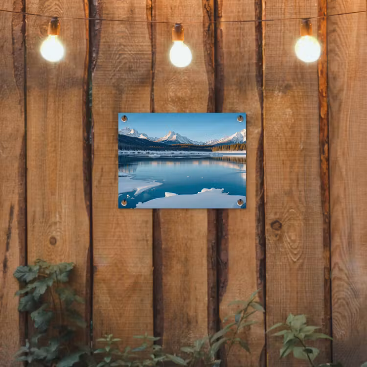 Tuinposter - Landschap - Winter - Meer - Bergen - Uitzicht - IJs — 2