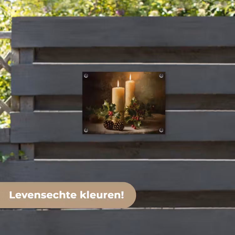Tuinposter - Kaarslicht - Kerst - Veelkleurig — 6