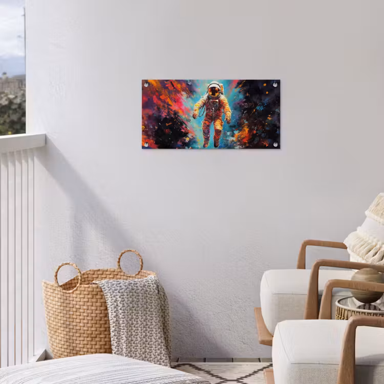 Tuinposter - Astronaut - Graffiti - Ruimte - Neon — 5