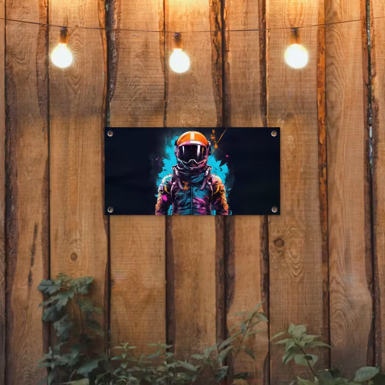 Tuinposter - Astronaut - Neon - Gaming - Ruimte — 2