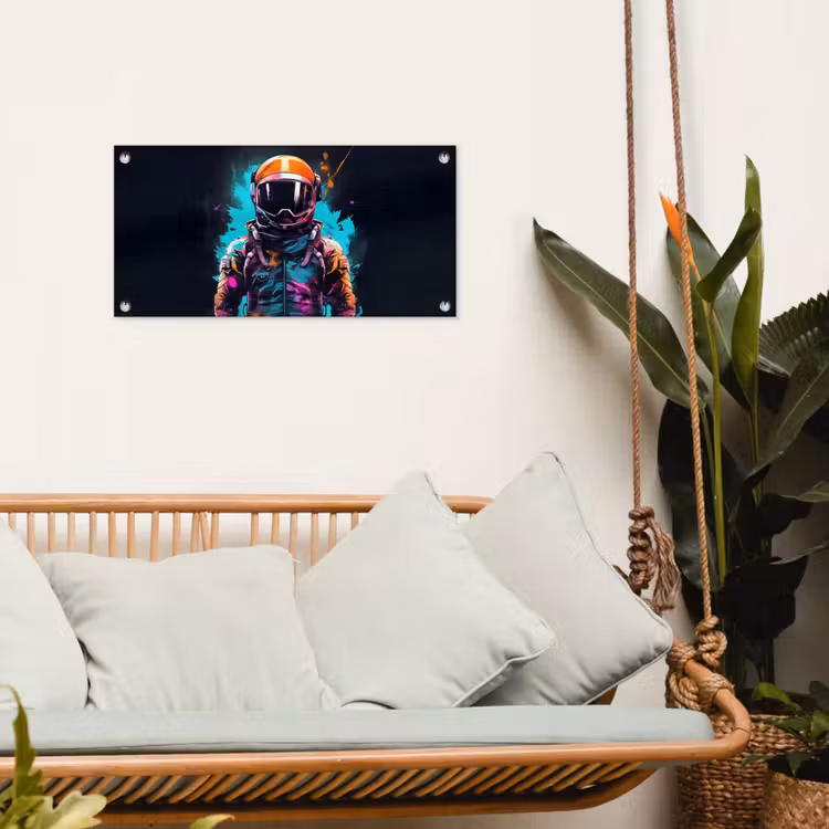 Tuinposter - Astronaut - Neon - Gaming - Ruimte — 4