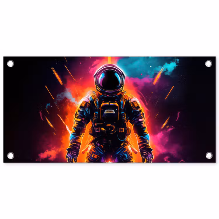 Tuinposter - Astronaut - Neon - Gaming - Ruimte — 1