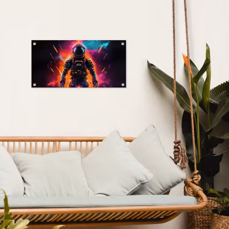 Tuinposter - Astronaut - Neon - Gaming - Ruimte — 4
