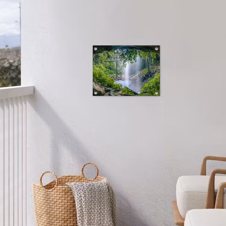 Tuinposter - Jungle - Regenwoud - Water - Waterval - Planten — 5