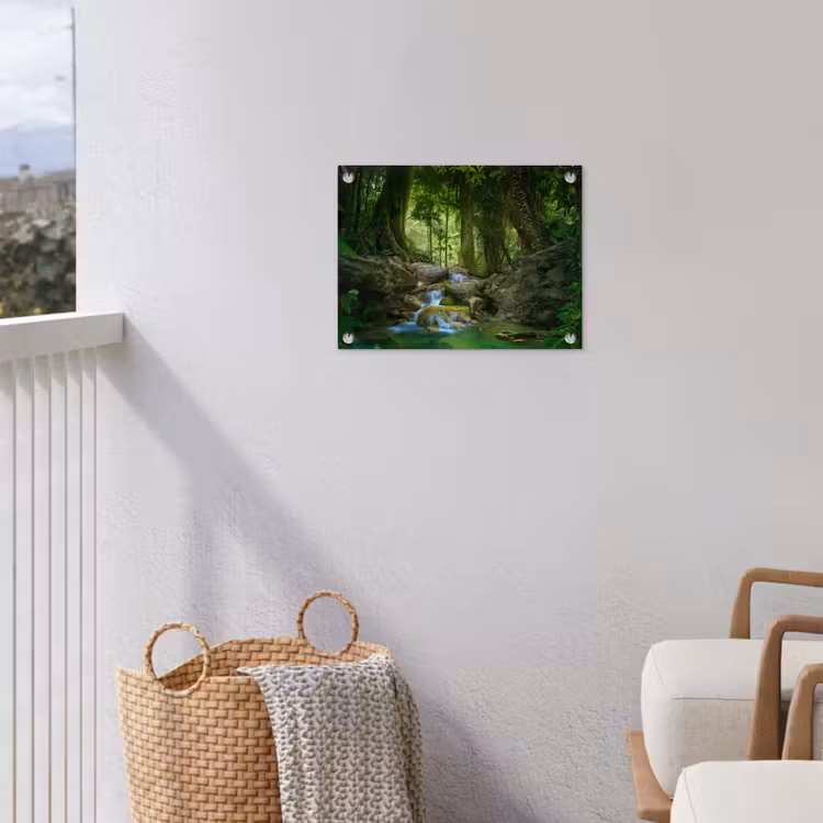 Tuinposter - Jungle - Stenen - Water - Natuur - Planten — 5