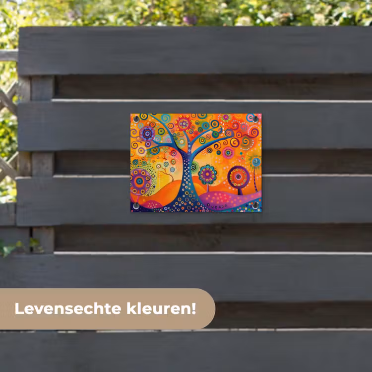 Tuinposter - Boom - Levensboom - Abstract - Kleurrijk — 6