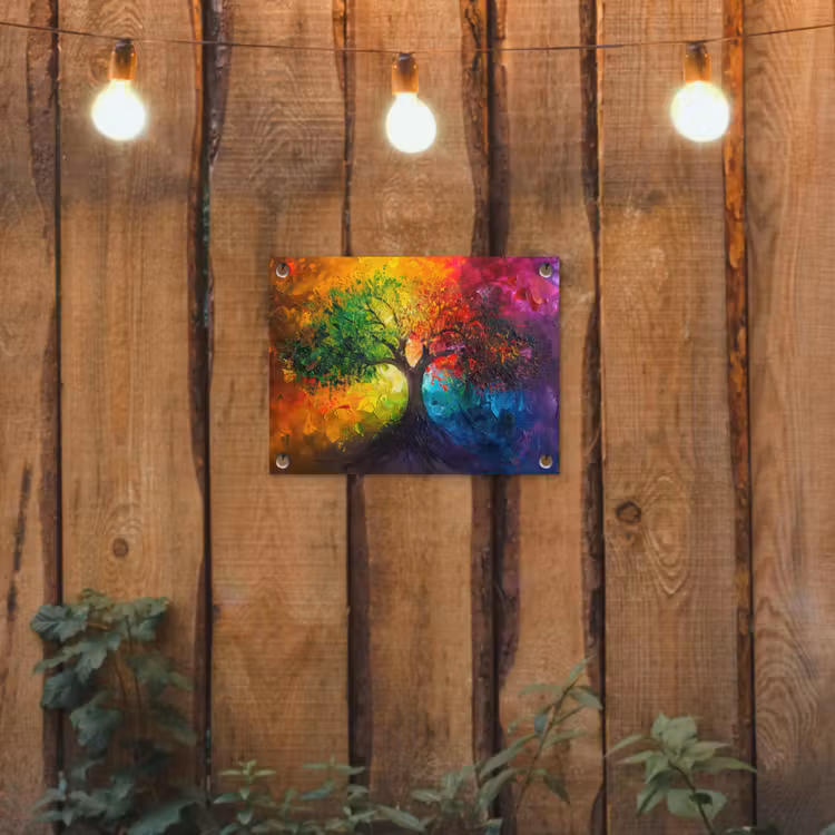 Tuinposter - Boom - Kleurrijk - Modern - Abstract — 2
