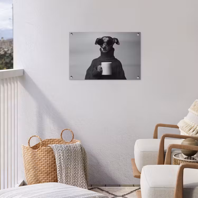 Tuinposter - Coltrui - Hond - Bril - Mok — 5