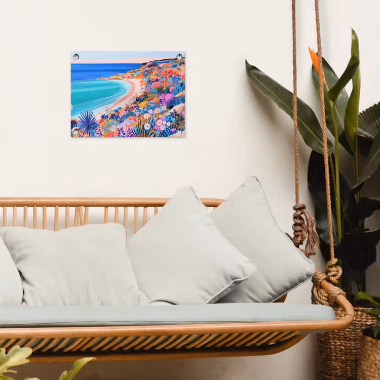 Tuinposter - Bloemenweide - Zee - Zomers — 4