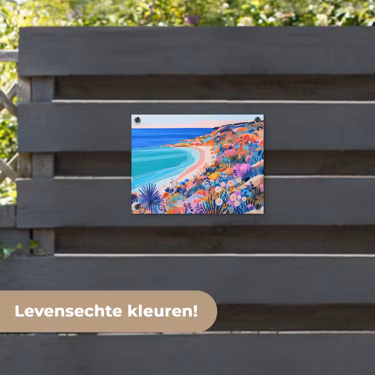 Tuinposter - Bloemenweide - Zee - Zomers — 6