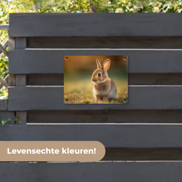Tuinposter - Konijntje - Bruin - Gras — 6
