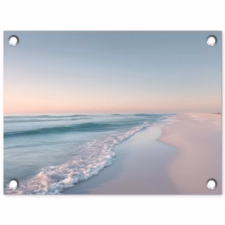 Tuinposter - Kustlijn - Pastel - water — 1