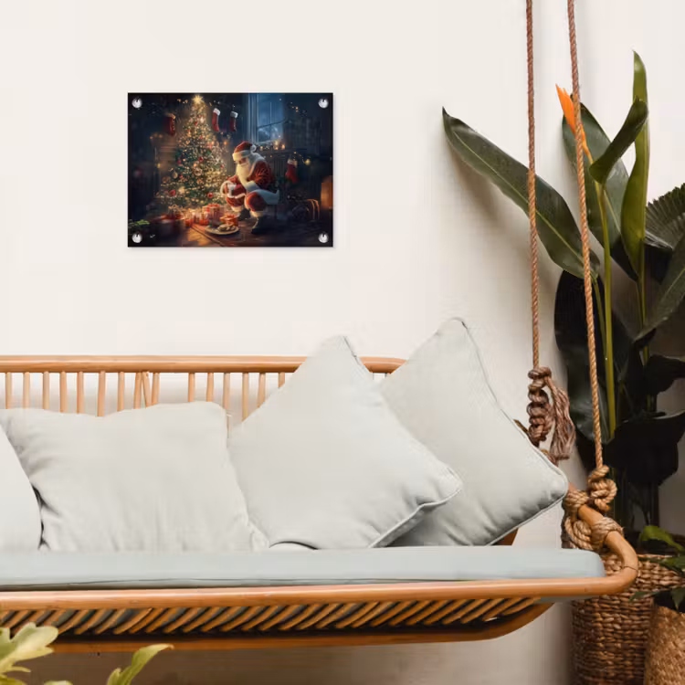 Tuinposter - Kerstman - Haard - Donker — 4