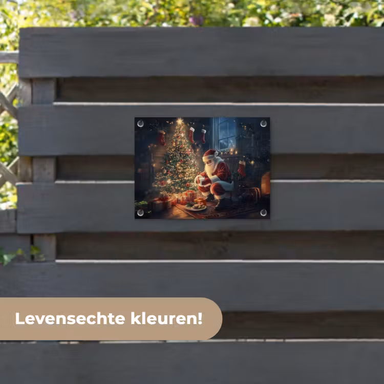 Tuinposter - Kerstman - Haard - Donker — 6