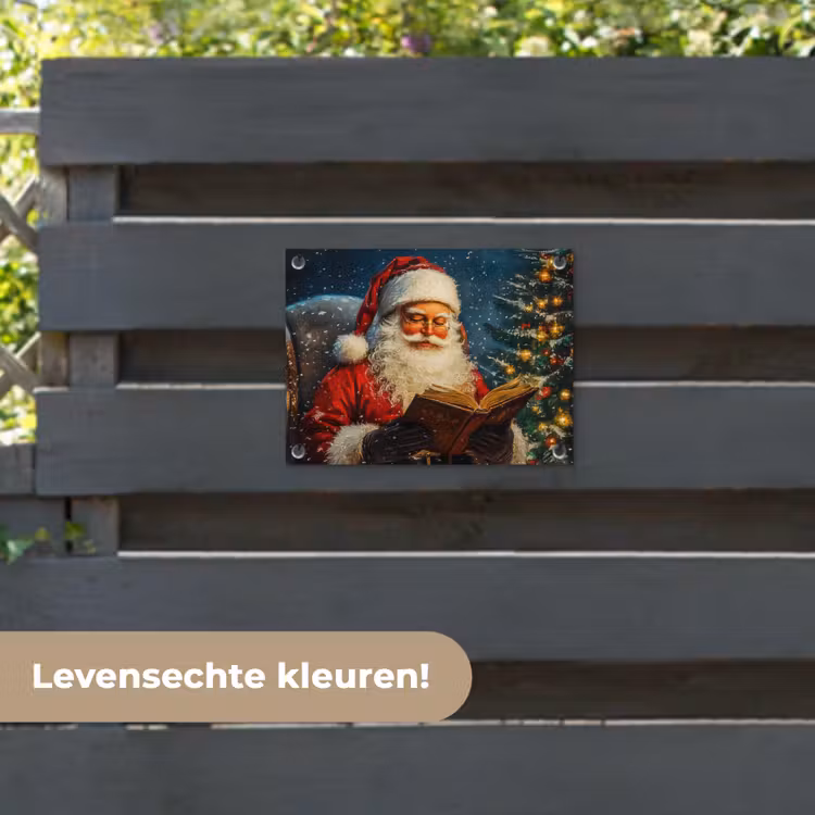 Tuinposter - Kerstman - Kerst - Winter - Kerstboom — 6