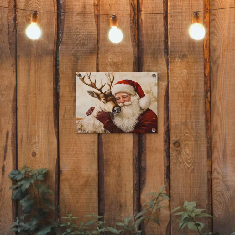 Tuinposter - Kerstman - Rendier - Kerst - Christmas — 3