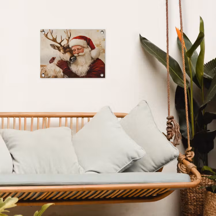 Tuinposter - Kerstman - Rendier - Kerst - Christmas — 4