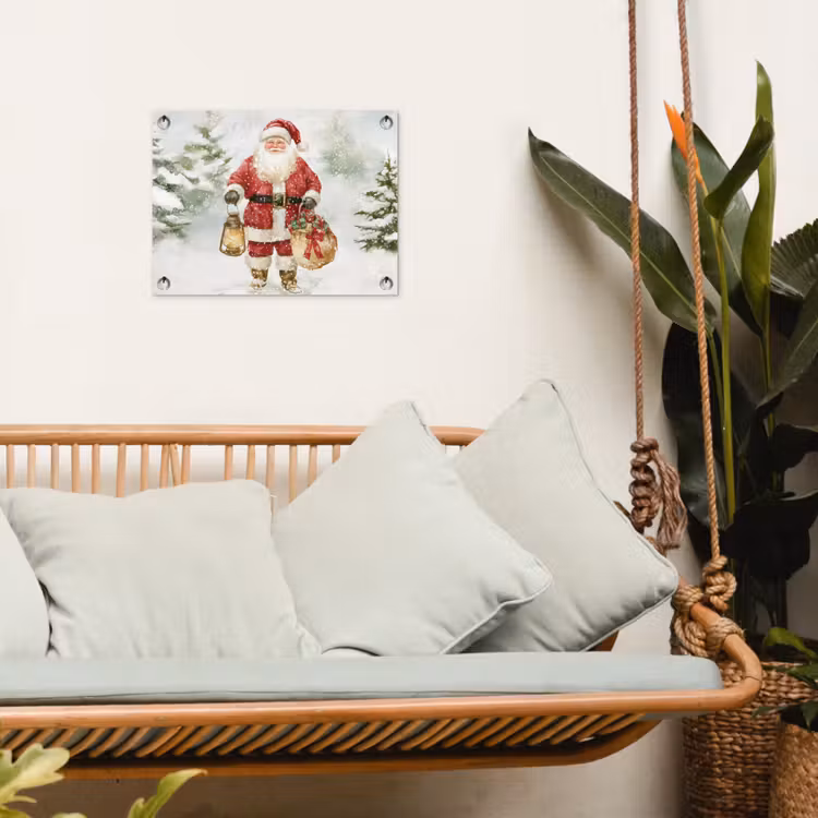 Tuinposter - Kerstman- Winter - Sneeuw - Wit - Rood — 4