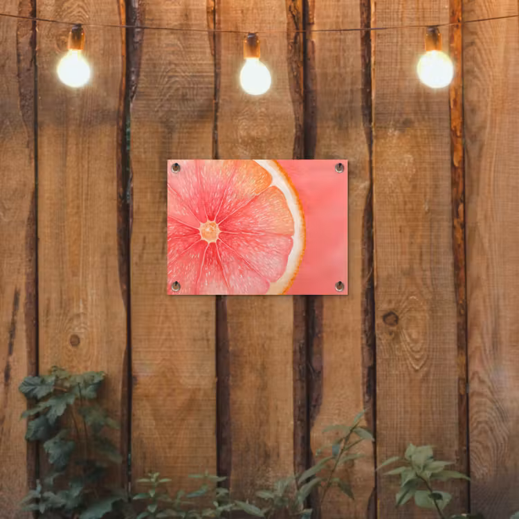 Tuinposter - Grapefruit - Roze - Levendig — 3