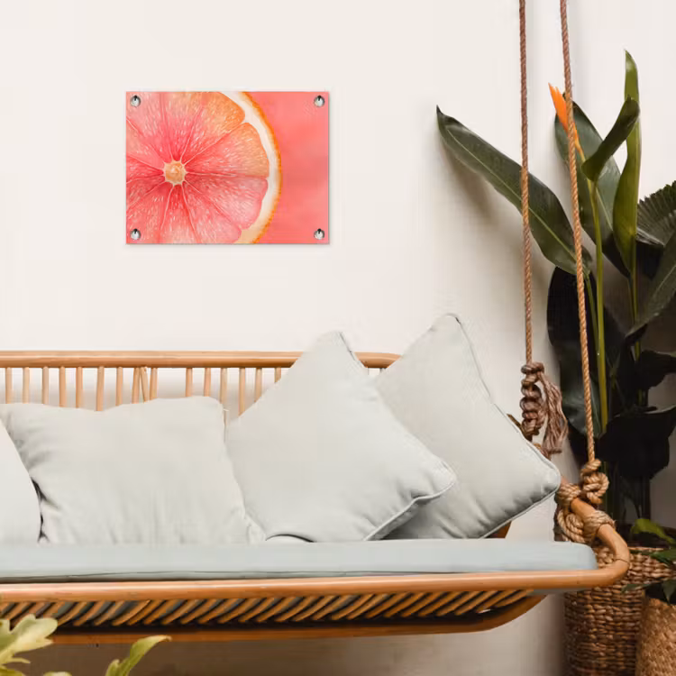 Tuinposter - Grapefruit - Roze - Levendig — 4