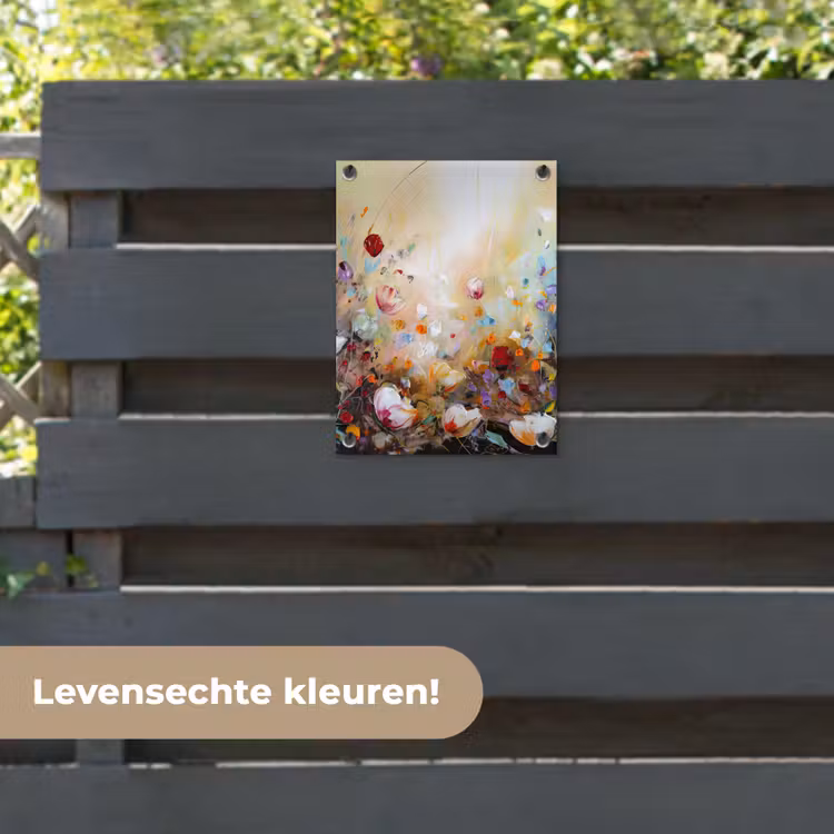 Tuinposter - Olieverf - Bloemen - Kleurrijk - Natuur — 6
