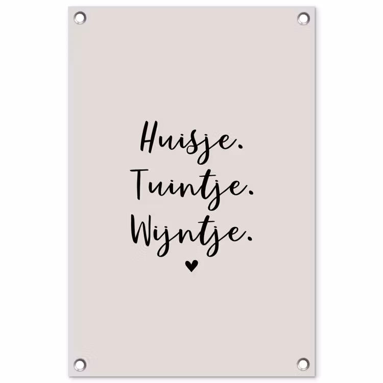 Tuinposter - huisjetuintjewijntje-beige — 1
