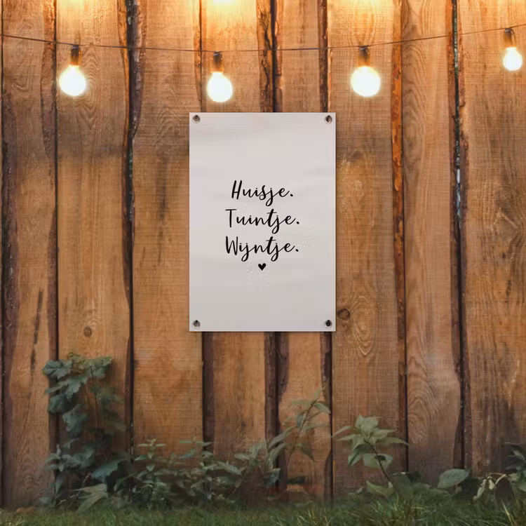 Tuinposter - huisjetuintjewijntje-beige — 3