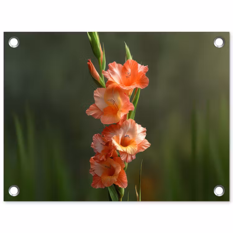 Tuinposter - Bloem - Gladiolen - Zalmroze — 1