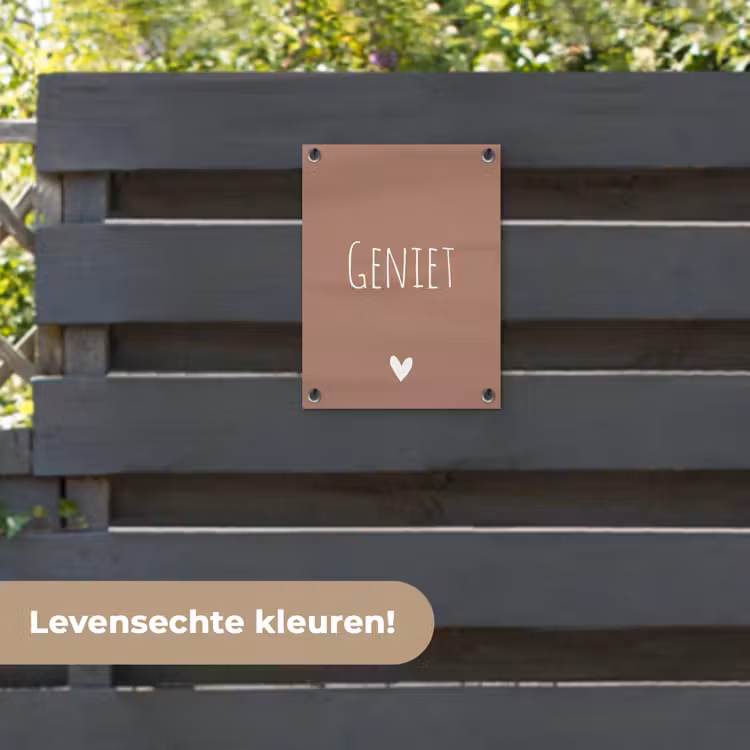 Tuinposter - Geniet - Spreuken -Quotes — 6