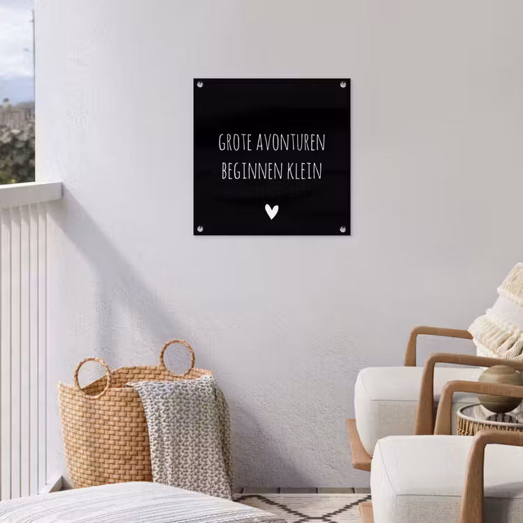 Tuinposter - Grote avonturen beginnen klein - Spreuken - Quotes — 5