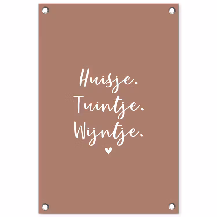 Tuinposter - huisjetuintjewijntje-roze — 1